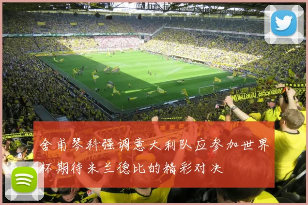 舍甫琴科强调意大利队应参加世界杯期待米兰德比的精彩对决
